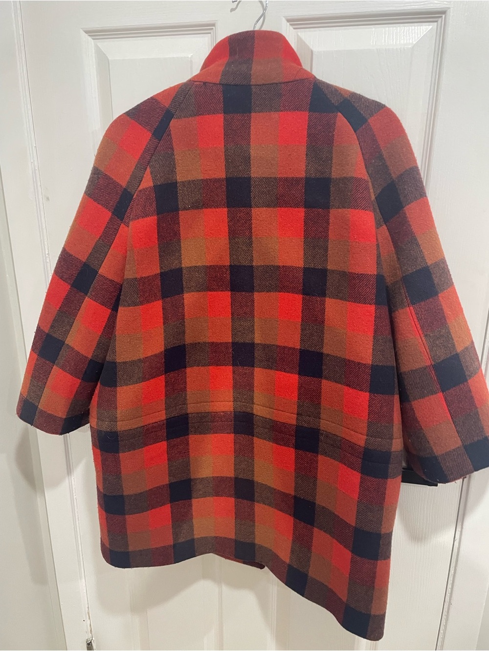 Coach Wool blend Tartan plaid 3/4 sleeve jacket size large - Picture 3 of 8